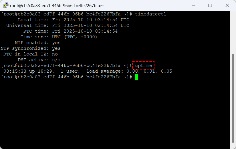 uptime 命令