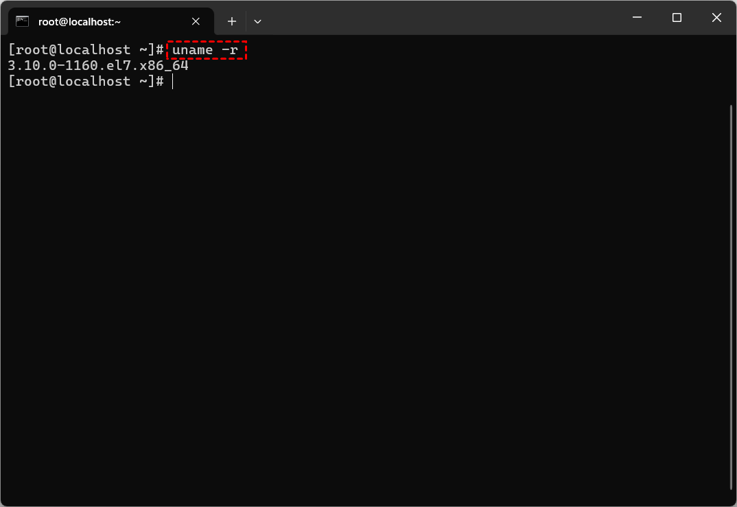uname 查看内核版本