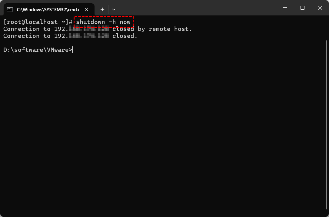 shutdown 命令关机